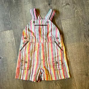 BabyGap Striped Overalls - 6-12mo